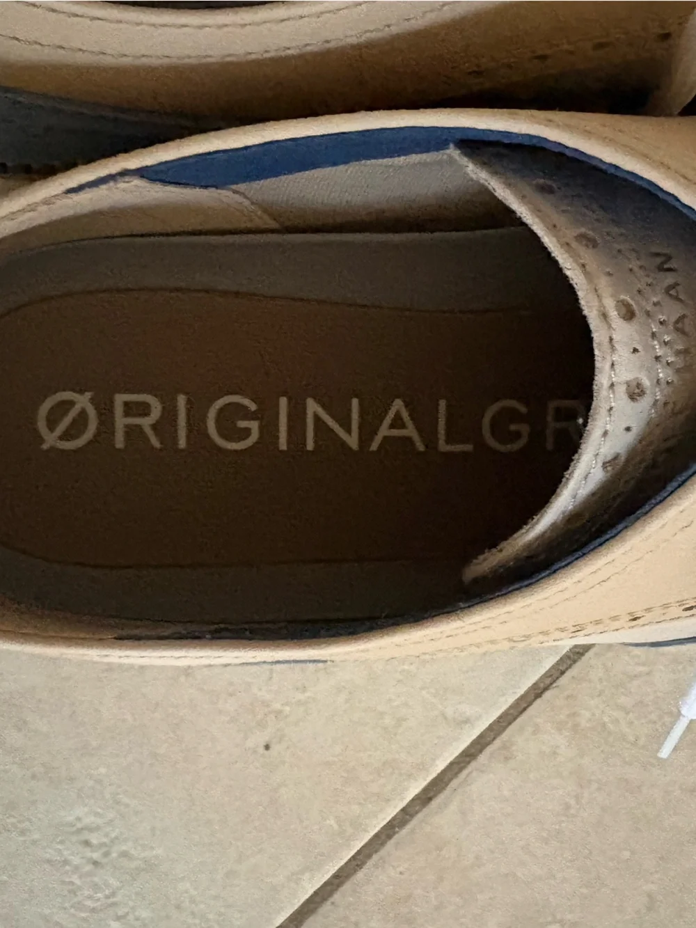 Cole Haan Blue Men's Øriginalgrand Remastered Wingtip Oxfords men size 11.5